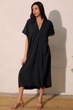 Load image into Gallery viewer, Black Layering Caftan Dress

