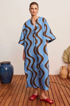 Load image into Gallery viewer, Blue and Brown Caftan
