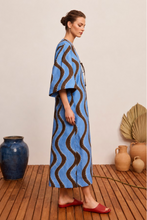 Load image into Gallery viewer, Blue and Brown Caftan
