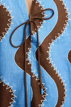 Load image into Gallery viewer, Blue and Brown Caftan
