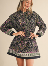Load image into Gallery viewer, Olive Triangle Stitch Shift Dress
