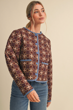 Load image into Gallery viewer, Blanket Stitched Quilted Jacket
