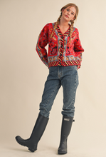 Load image into Gallery viewer, Aztec Red Cardigan
