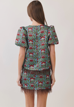 Load image into Gallery viewer, Feather Trim Blouse
