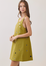 Load image into Gallery viewer, Chartreuse Mirror Mini Dress
