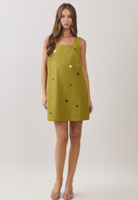 Load image into Gallery viewer, Chartreuse Mirror Mini Dress
