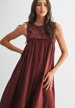 Load image into Gallery viewer, Embroidered Yoke Maxi Dress
