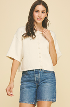 Load image into Gallery viewer, Button Down Crop Sweater
