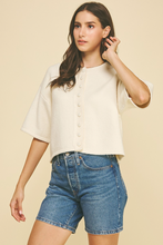 Load image into Gallery viewer, Button Down Crop Sweater

