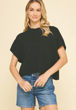 Load image into Gallery viewer, Black Drop Shoulder Sweater
