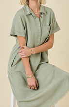 Load image into Gallery viewer, Olive Chambray Dress
