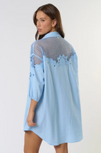 Load image into Gallery viewer, Eyelet Shirt Dress
