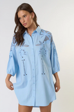 Load image into Gallery viewer, Eyelet Shirt Dress
