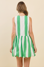 Load image into Gallery viewer, Striped Bubble Hemline Mini Dress
