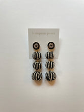Load image into Gallery viewer, Black and gold drop earrings
