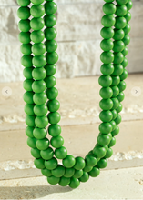 Load image into Gallery viewer, Fern Green Wooden Bib Necklace
