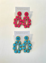 Load image into Gallery viewer, Fuchsia Fiesta Earrings. Light weight, 2.5&quot;
